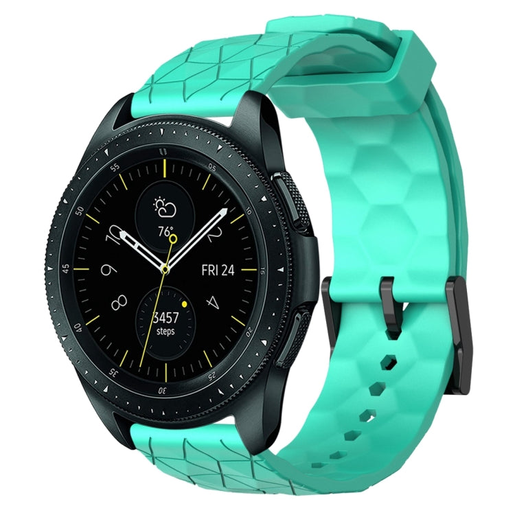 Cinturino per orologio in silicone tinta unita con motivo a calcio da 20 mm, For Samsung Galaxy Watch Active 2 44mm, For Samsung Galaxy Watch 42mm