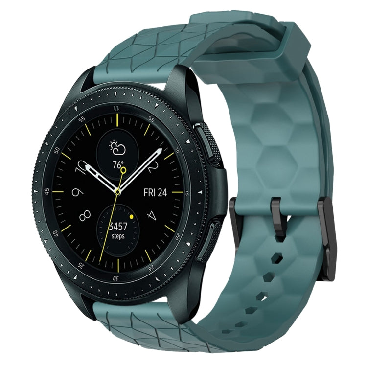 Cinturino per orologio in silicone tinta unita con motivo a calcio da 20 mm, For Samsung Galaxy Watch Active 2 44mm, For Samsung Galaxy Watch 42mm