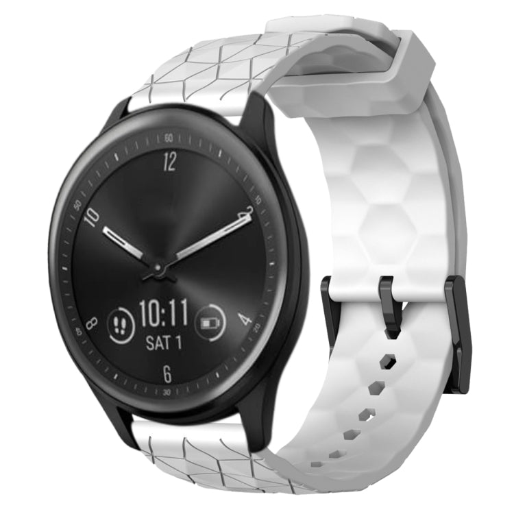 Cinturino per orologio in silicone tinta unita con motivo a calcio da 20 mm, For Garmin Vivomove Sport, For Garmin Venu 2 Plus