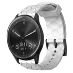 Cinturino per orologio in silicone tinta unita con motivo a calcio da 20 mm, For Garmin Vivomove Sport, For Garmin Venu 2 Plus