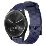 Cinturino per orologio in silicone tinta unita con motivo a calcio da 20 mm, For Garmin Vivomove Sport, For Garmin Venu 2 Plus