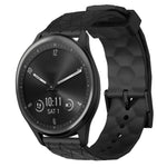 Cinturino per orologio in silicone tinta unita con motivo a calcio da 20 mm, For Garmin Vivomove Sport, For Garmin Venu 2 Plus