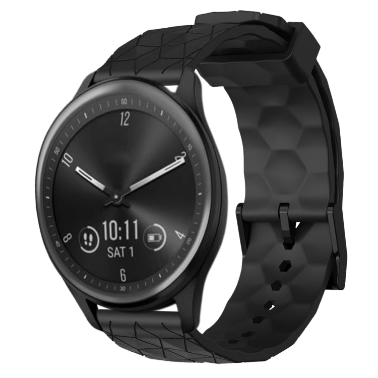 Cinturino per orologio in silicone tinta unita con motivo a calcio da 20 mm, For Garmin Vivomove Sport, For Garmin Venu 2 Plus