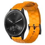 Cinturino per orologio in silicone tinta unita con motivo a calcio da 20 mm, For Garmin Vivomove Sport, For Garmin Venu 2 Plus