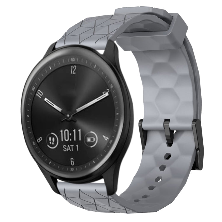 Cinturino per orologio in silicone tinta unita con motivo a calcio da 20 mm, For Garmin Vivomove Sport, For Garmin Venu 2 Plus