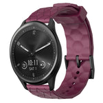 Cinturino per orologio in silicone tinta unita con motivo a calcio da 20 mm, For Garmin Vivomove Sport, For Garmin Venu 2 Plus