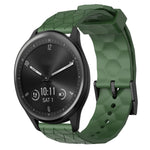 Cinturino per orologio in silicone tinta unita con motivo a calcio da 20 mm, For Garmin Vivomove Sport, For Garmin Venu 2 Plus