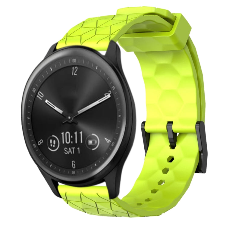 Cinturino per orologio in silicone tinta unita con motivo a calcio da 20 mm, For Garmin Vivomove Sport, For Garmin Venu 2 Plus