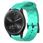 Cinturino per orologio in silicone tinta unita con motivo a calcio da 20 mm, For Garmin Vivomove Sport, For Garmin Venu 2 Plus