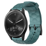 Cinturino per orologio in silicone tinta unita con motivo a calcio da 20 mm, For Garmin Vivomove Sport, For Garmin Venu 2 Plus