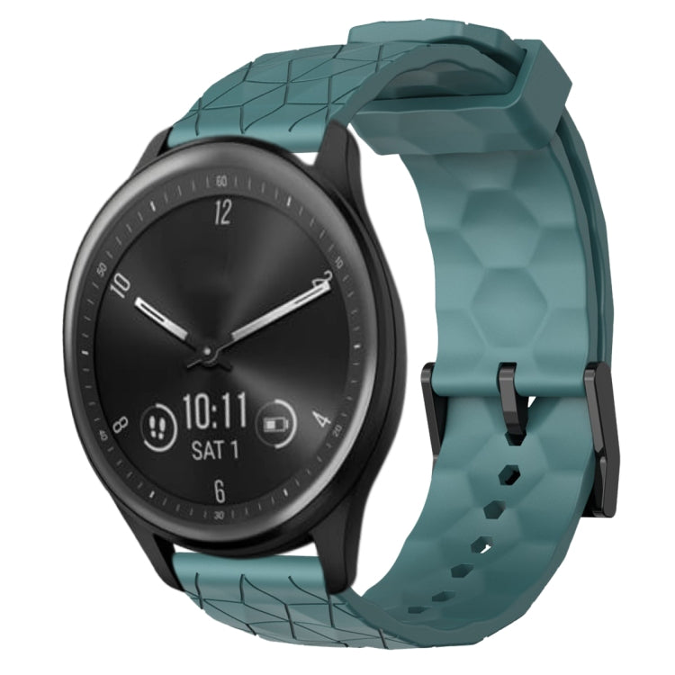 Cinturino per orologio in silicone tinta unita con motivo a calcio da 20 mm, For Garmin Vivomove Sport, For Garmin Venu 2 Plus