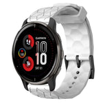 Cinturino per orologio in silicone tinta unita con motivo a calcio da 20 mm, For Garmin Vivomove Sport, For Garmin Venu 2 Plus
