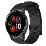 Cinturino per orologio in silicone tinta unita con motivo a calcio da 20 mm, For Garmin Vivomove Sport, For Garmin Venu 2 Plus