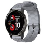 Cinturino per orologio in silicone tinta unita con motivo a calcio da 20 mm, For Garmin Vivomove Sport, For Garmin Venu 2 Plus