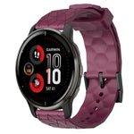 Cinturino per orologio in silicone tinta unita con motivo a calcio da 20 mm, For Garmin Vivomove Sport, For Garmin Venu 2 Plus