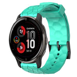 Cinturino per orologio in silicone tinta unita con motivo a calcio da 20 mm, For Garmin Vivomove Sport, For Garmin Venu 2 Plus