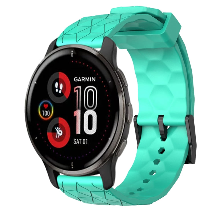 Cinturino per orologio in silicone tinta unita con motivo a calcio da 20 mm, For Garmin Vivomove Sport, For Garmin Venu 2 Plus