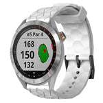 Cinturino per orologio in silicone tinta unita con motivo a calcio da 20 mm, For Garmin Approach S40, For Garmin Forerunner 158