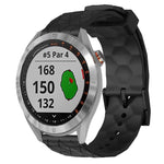 Cinturino per orologio in silicone tinta unita con motivo a calcio da 20 mm, For Garmin Approach S40, For Garmin Forerunner 158