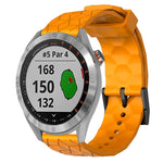 Cinturino per orologio in silicone tinta unita con motivo a calcio da 20 mm, For Garmin Approach S40, For Garmin Forerunner 158