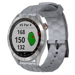 Cinturino per orologio in silicone tinta unita con motivo a calcio da 20 mm, For Garmin Approach S40, For Garmin Forerunner 158