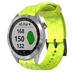 Cinturino per orologio in silicone tinta unita con motivo a calcio da 20 mm, For Garmin Approach S40, For Garmin Forerunner 158