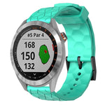 Cinturino per orologio in silicone tinta unita con motivo a calcio da 20 mm, For Garmin Approach S40, For Garmin Forerunner 158