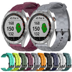 Cinturino per orologio in silicone tinta unita con motivo a calcio da 20 mm, For Garmin Approach S40, For Garmin Forerunner 158