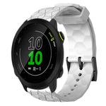 Cinturino per orologio in silicone tinta unita con motivo a calcio da 20 mm, For Garmin Approach S40, For Garmin Forerunner 158