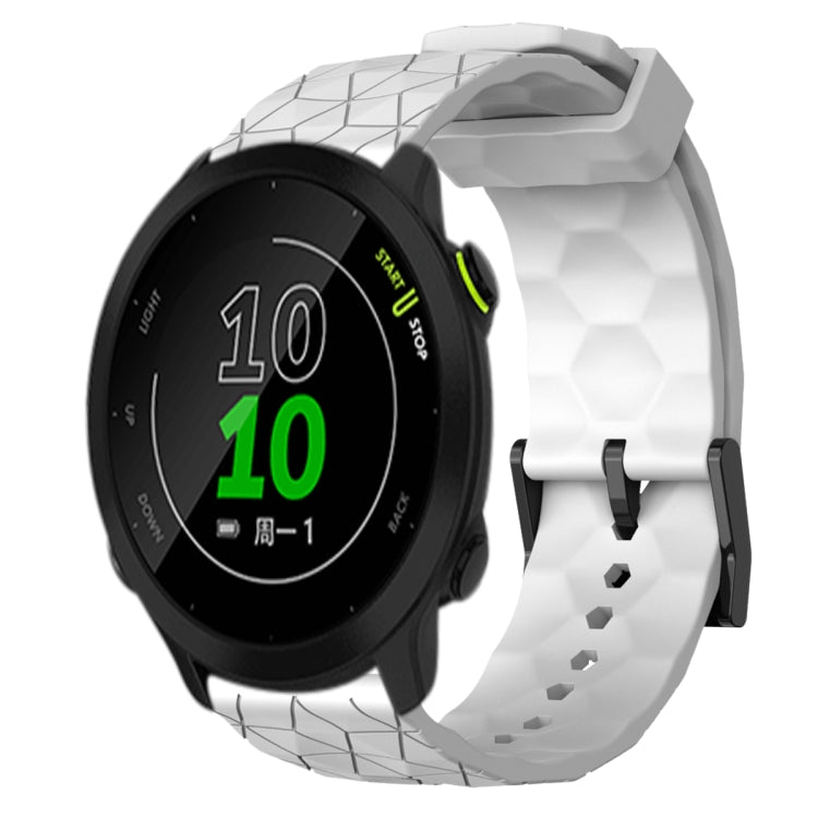 Cinturino per orologio in silicone tinta unita con motivo a calcio da 20 mm, For Garmin Approach S40, For Garmin Forerunner 158