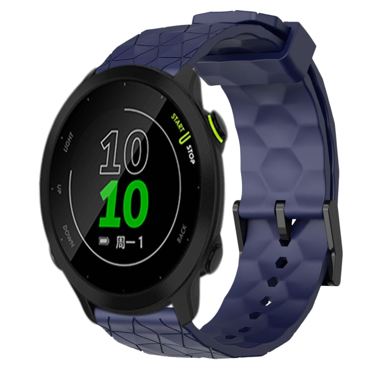 Cinturino per orologio in silicone tinta unita con motivo a calcio da 20 mm, For Garmin Approach S40, For Garmin Forerunner 158