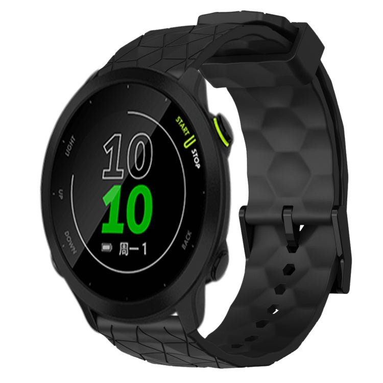 Cinturino per orologio in silicone tinta unita con motivo a calcio da 20 mm, For Garmin Approach S40, For Garmin Forerunner 158