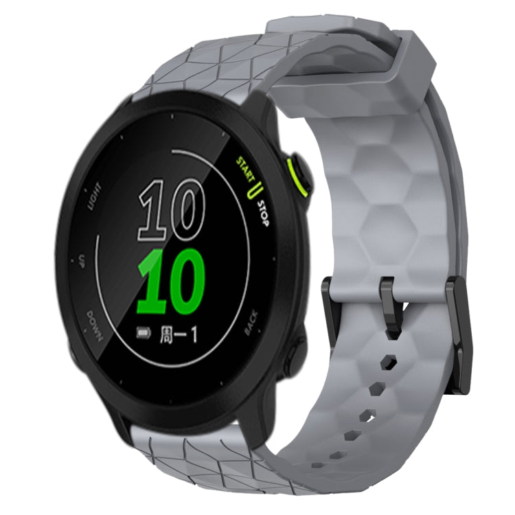 Cinturino per orologio in silicone tinta unita con motivo a calcio da 20 mm, For Garmin Approach S40, For Garmin Forerunner 158