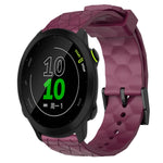 Cinturino per orologio in silicone tinta unita con motivo a calcio da 20 mm, For Garmin Approach S40, For Garmin Forerunner 158