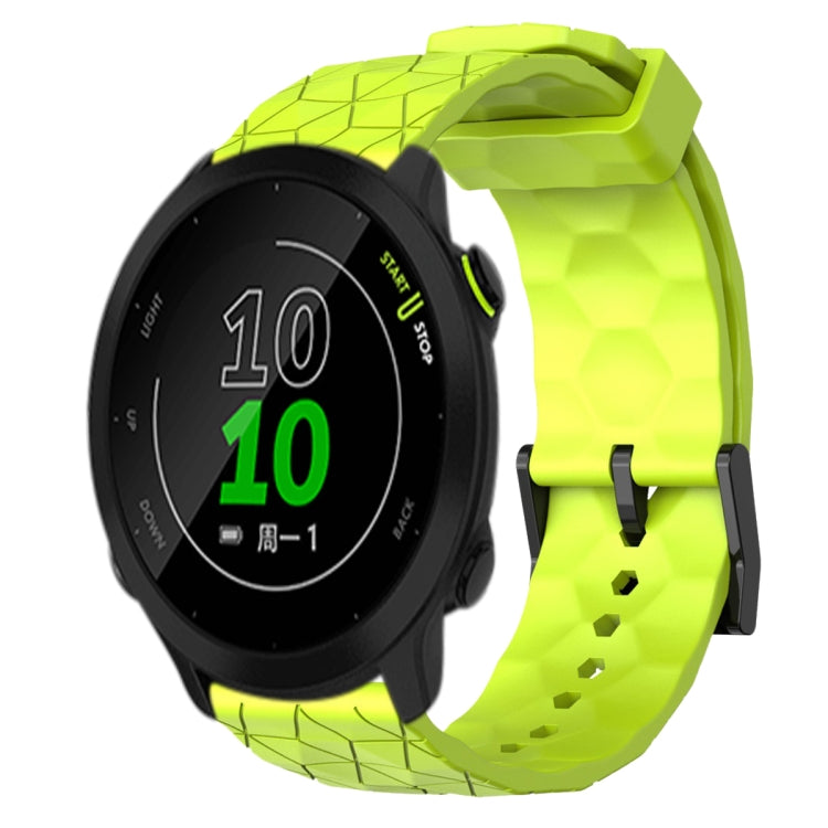 Cinturino per orologio in silicone tinta unita con motivo a calcio da 20 mm, For Garmin Approach S40, For Garmin Forerunner 158