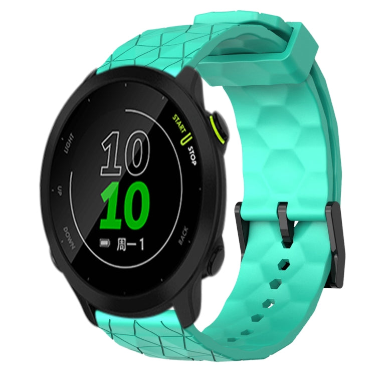Cinturino per orologio in silicone tinta unita con motivo a calcio da 20 mm, For Garmin Approach S40, For Garmin Forerunner 158