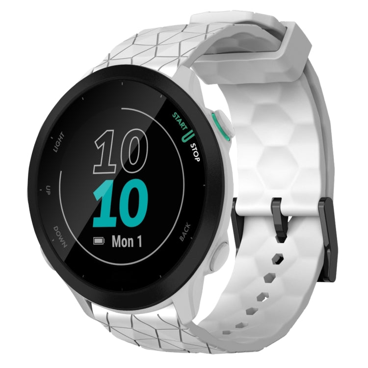 Cinturino per orologio in silicone tinta unita con motivo a calcio da 20 mm, For Garmin Forerunner 55, For Garmin Venu