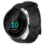 Cinturino per orologio in silicone tinta unita con motivo a calcio da 20 mm, For Garmin Forerunner 55, For Garmin Venu