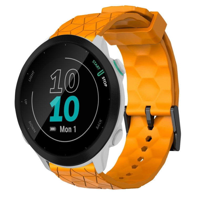 Cinturino per orologio in silicone tinta unita con motivo a calcio da 20 mm, For Garmin Forerunner 55, For Garmin Venu