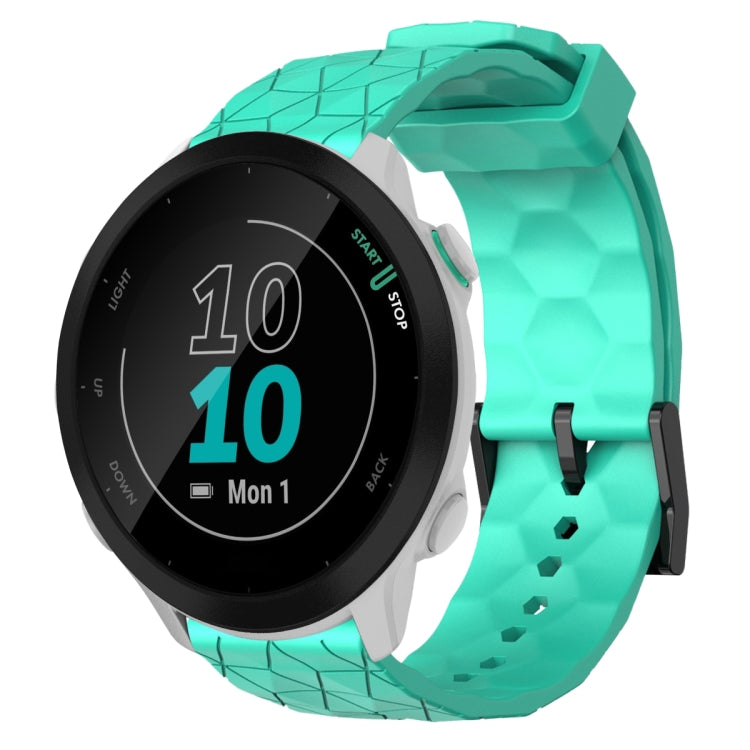 Cinturino per orologio in silicone tinta unita con motivo a calcio da 20 mm, For Garmin Forerunner 55, For Garmin Venu