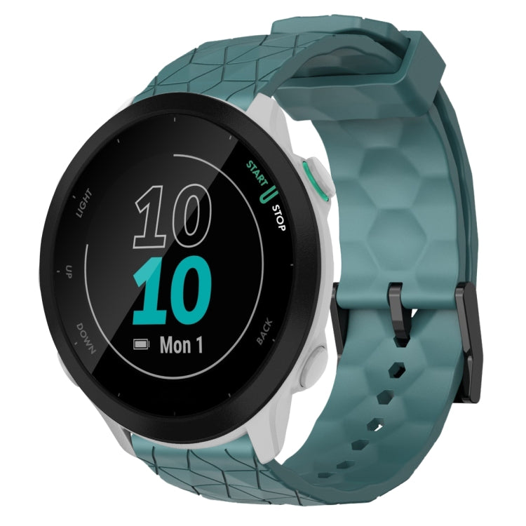 Cinturino per orologio in silicone tinta unita con motivo a calcio da 20 mm, For Garmin Forerunner 55, For Garmin Venu