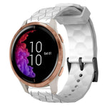 Cinturino per orologio in silicone tinta unita con motivo a calcio da 20 mm, For Garmin Forerunner 55, For Garmin Venu