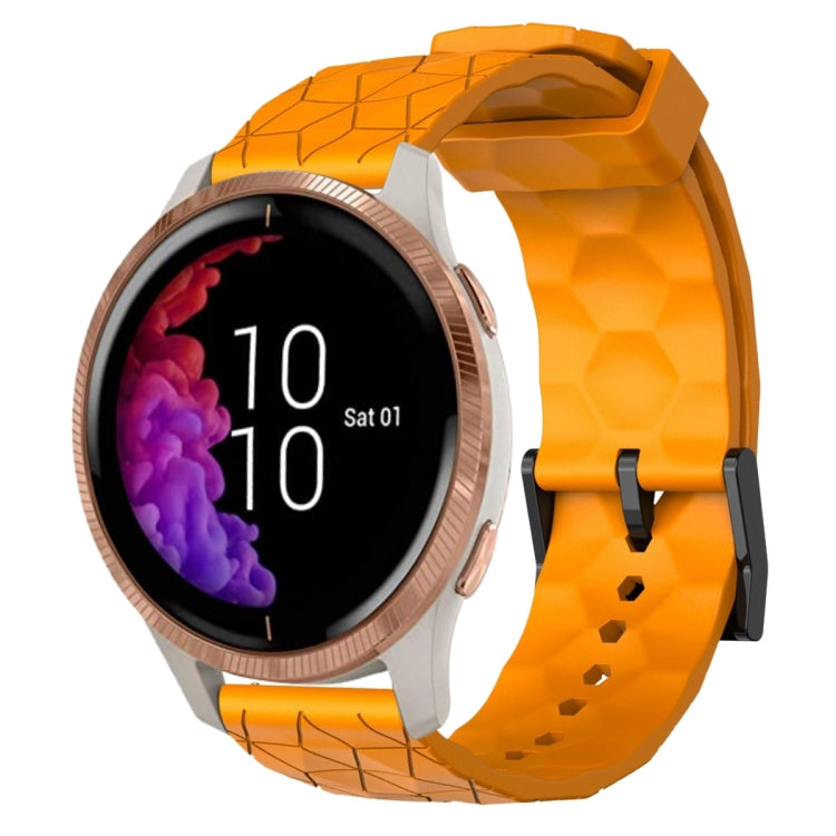 Cinturino per orologio in silicone tinta unita con motivo a calcio da 20 mm, For Garmin Forerunner 55, For Garmin Venu