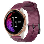 Cinturino per orologio in silicone tinta unita con motivo a calcio da 20 mm, For Garmin Forerunner 55, For Garmin Venu