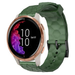 Cinturino per orologio in silicone tinta unita con motivo a calcio da 20 mm, For Garmin Forerunner 55, For Garmin Venu
