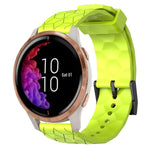 Cinturino per orologio in silicone tinta unita con motivo a calcio da 20 mm, For Garmin Forerunner 55, For Garmin Venu