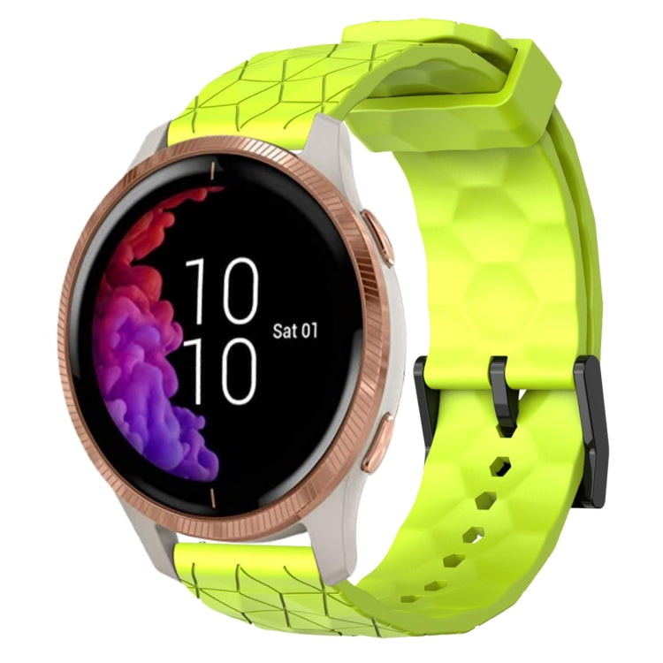 Cinturino per orologio in silicone tinta unita con motivo a calcio da 20 mm, For Garmin Forerunner 55, For Garmin Venu