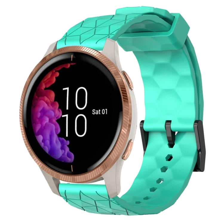 Cinturino per orologio in silicone tinta unita con motivo a calcio da 20 mm, For Garmin Forerunner 55, For Garmin Venu