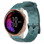 Cinturino per orologio in silicone tinta unita con motivo a calcio da 20 mm, For Garmin Forerunner 55, For Garmin Venu