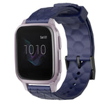 Cinturino per orologio in silicone tinta unita con motivo a calcio da 20 mm, For Garmin Venu SQ, For Garminmove Luxe